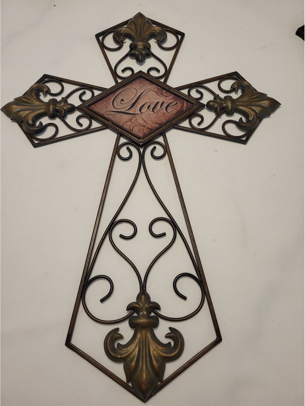 Decorative 24"17" Wall Cross with Love Inscription